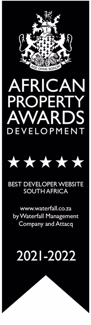 African Property Awards ribbon — Best Developer Website, South Africa, 2021 — 2022